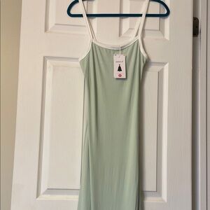 Zesica Light Green long summer  Dress
